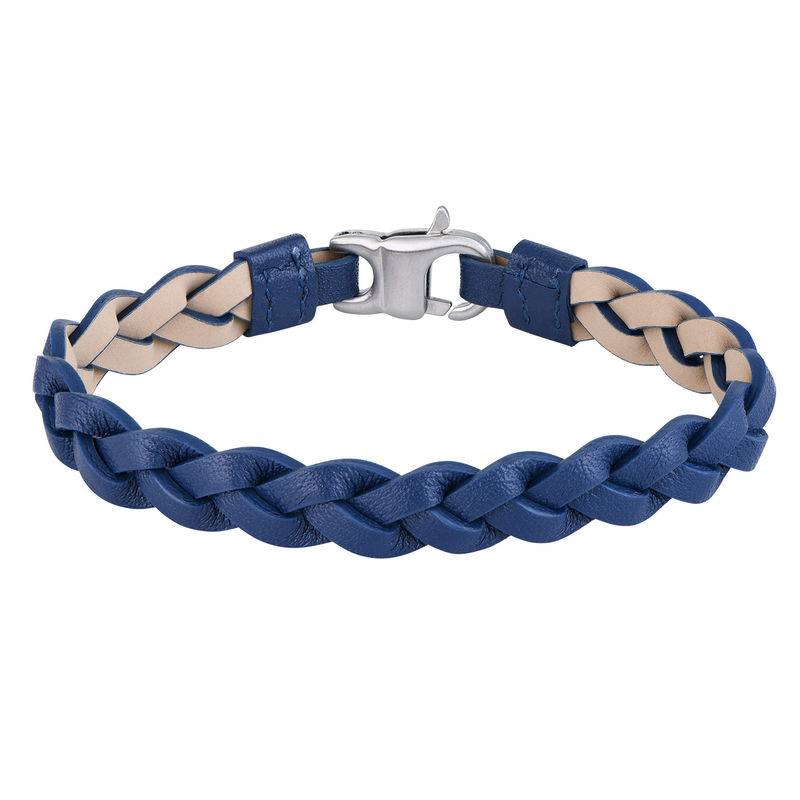 Mariner Nautical Blue Rope Leather Bracelet for Men-1 product photo