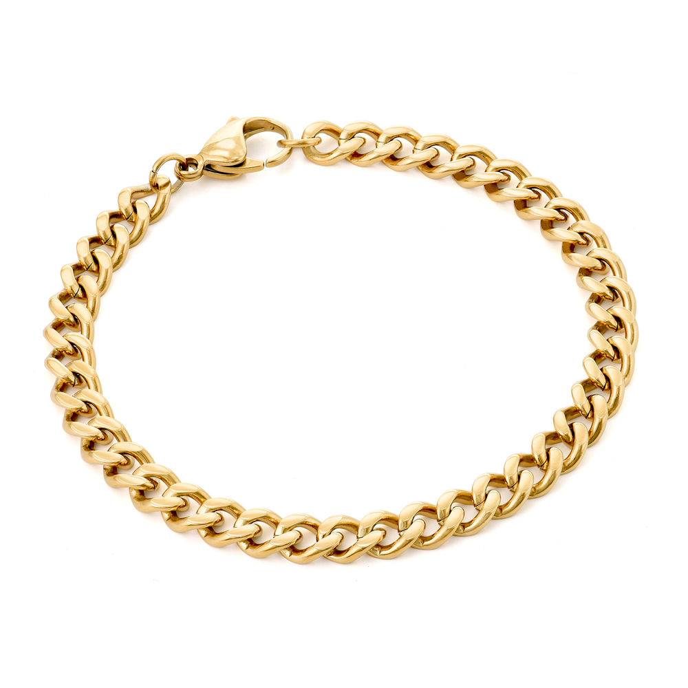 Men's Cuban Link Bracelet in 18K Gold Plating-1 product photo