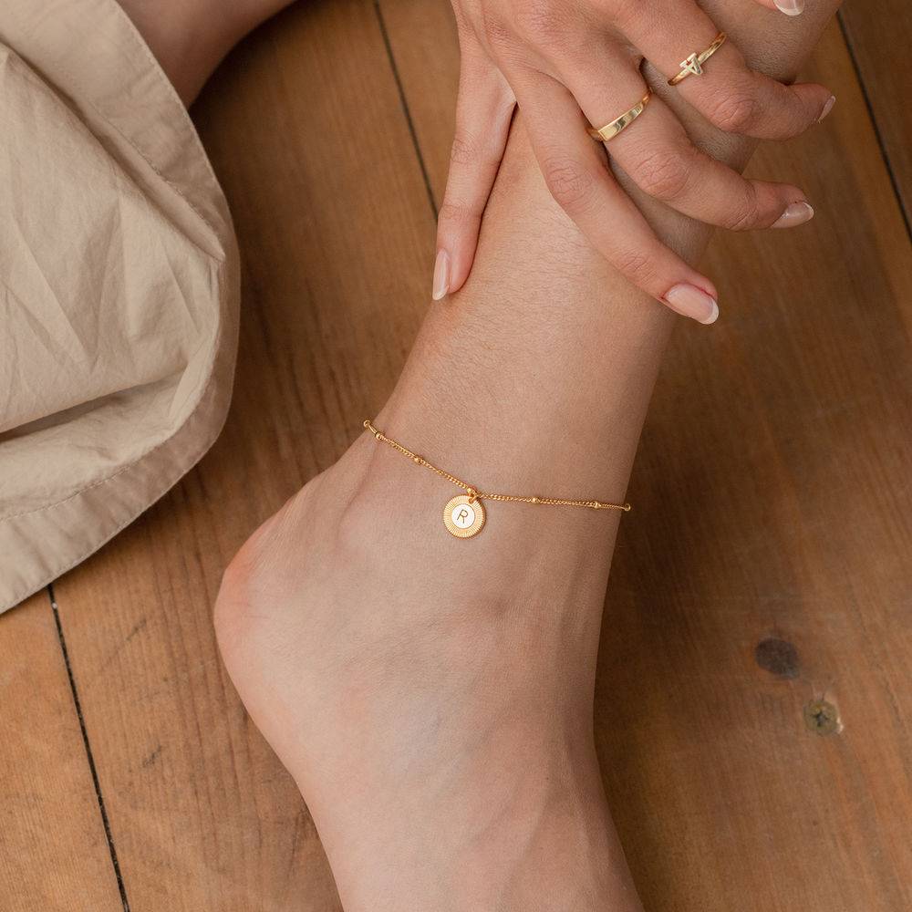 Mini Rayos Initial Bracelet / Anklet in 18k Gold Plating-3 product photo