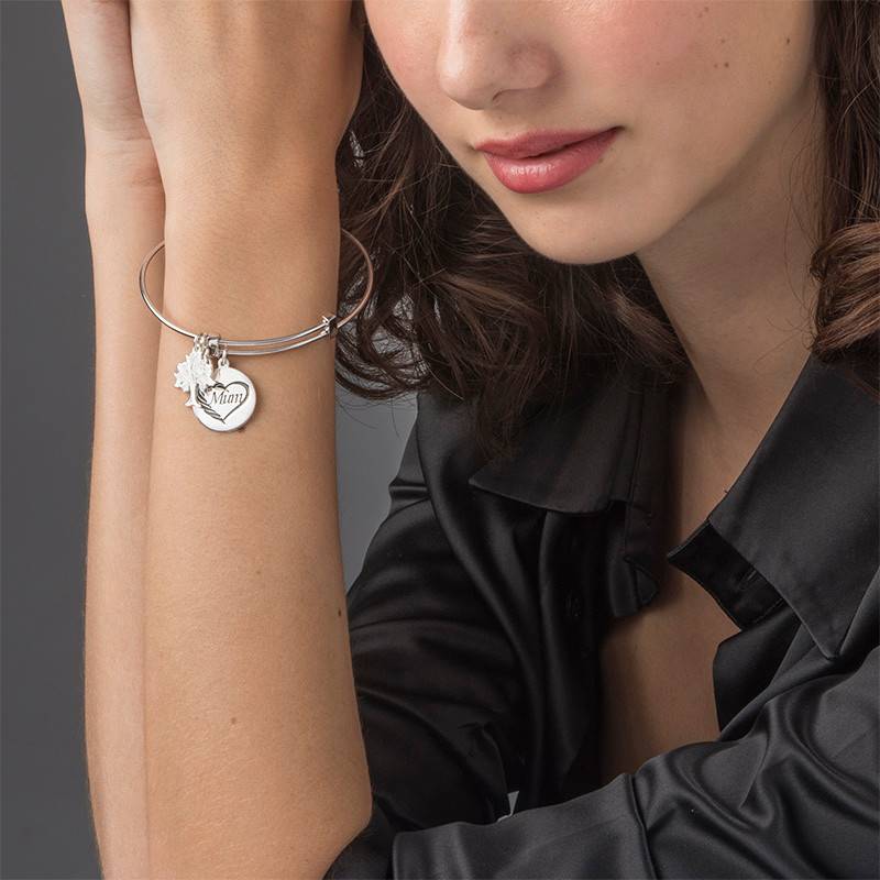 Mom Charm Bangle Bracelet-3 product photo