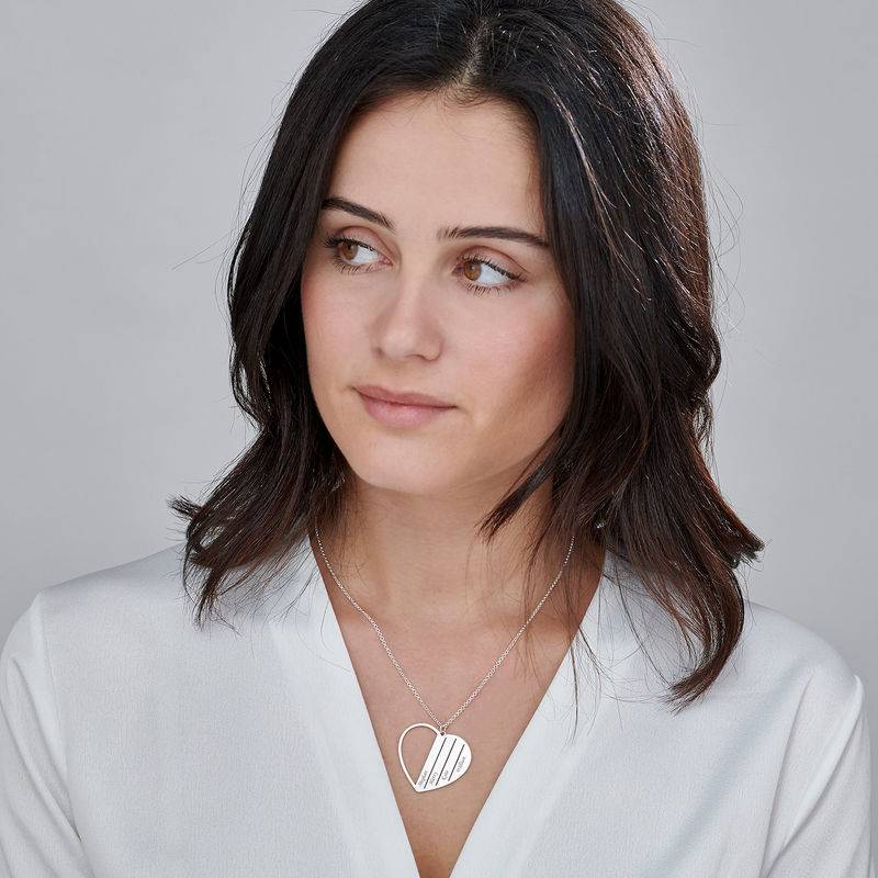 Mom Heart Necklace in Sterling Silver-3 product photo