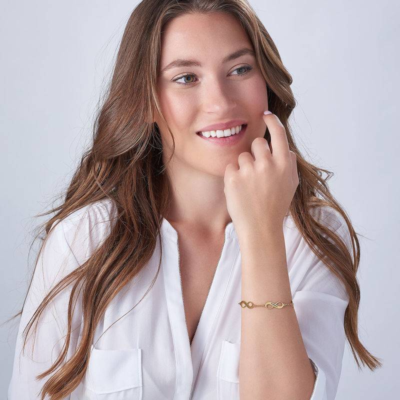 Multiple Infinity Bracelet in Gold Vermeil-4 product photo