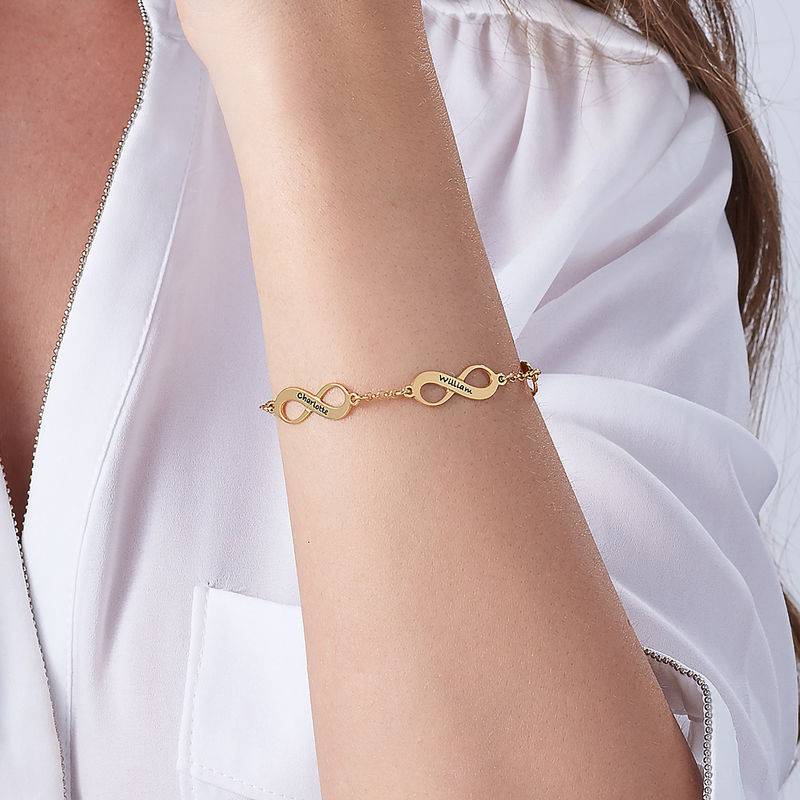 Multiple Infinity Bracelet in Gold Vermeil-5 product photo