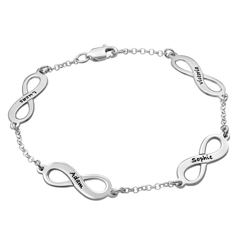 Multiple Infinity Bracelet in Sterling Silver-3 product photo