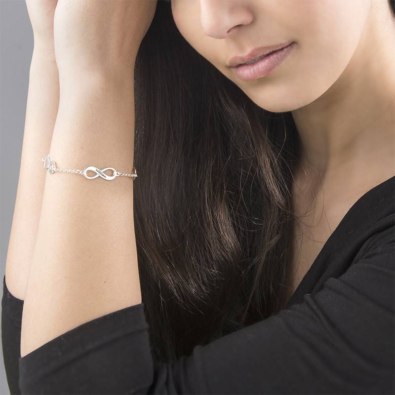 Multiple Infinity Bracelet in Sterling Silver-4 product photo