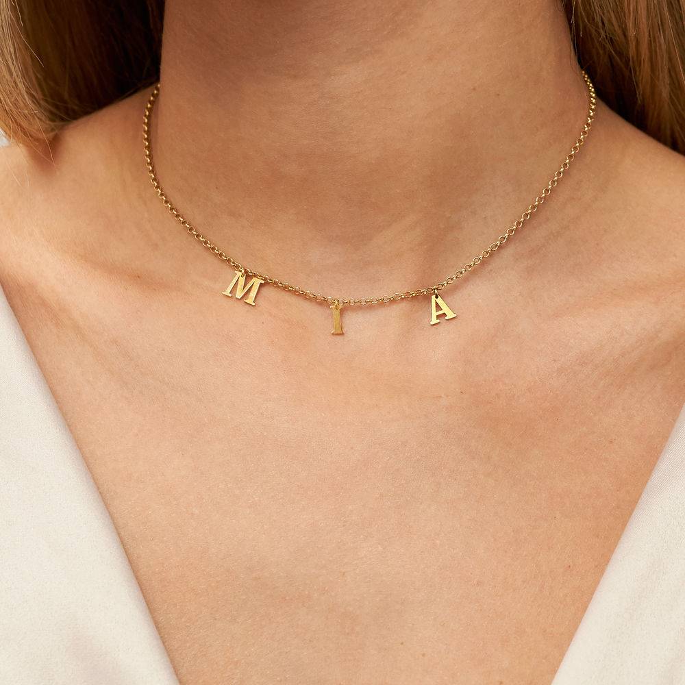 Name Choker in Gold Vermeil-6 product photo