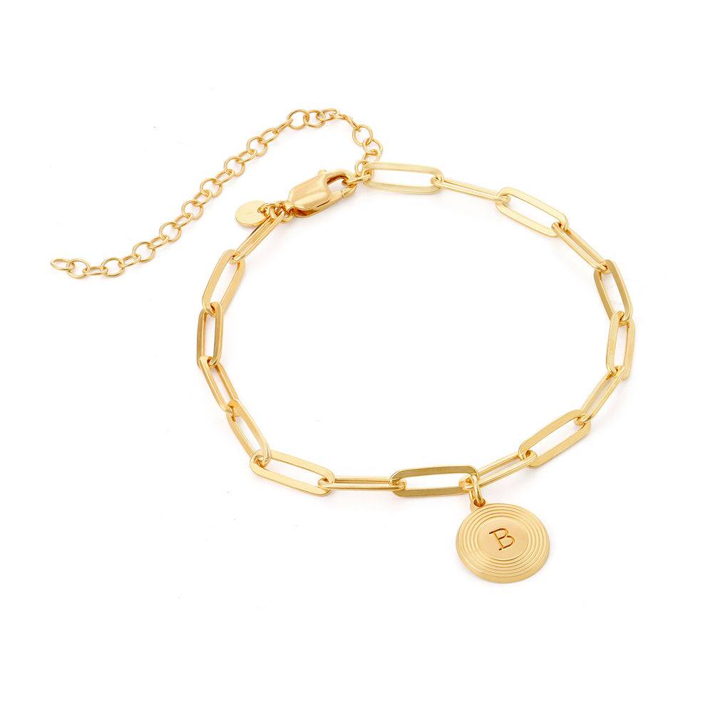 Odeion Initial Link Chain Bracelet / Anklet in Vermeil-1 product photo