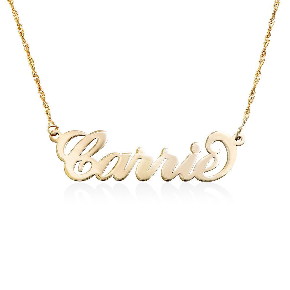 Personalized 14k Gold Carrie Name Necklace-1 product photo