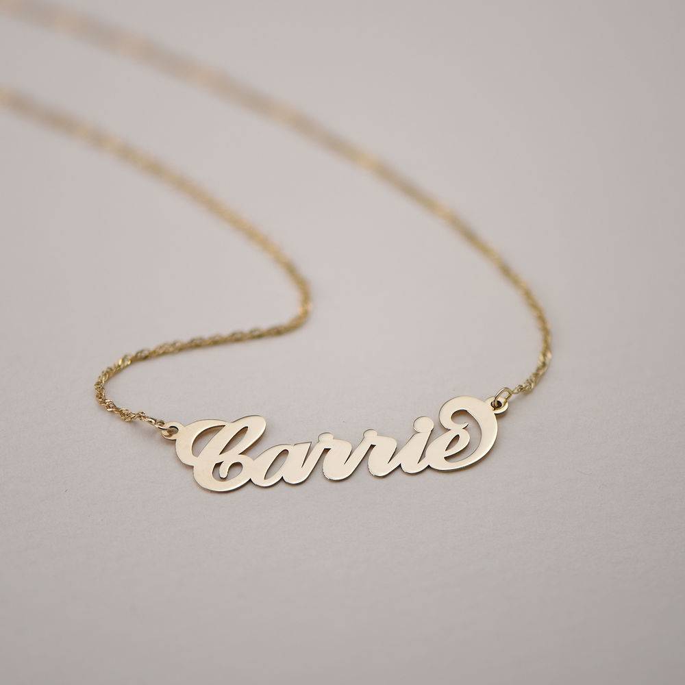 Personalized 14k Gold Carrie Name Necklace-2 product photo
