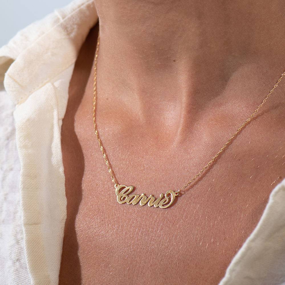 Personalized 14k Gold Carrie Name Necklace-4 product photo