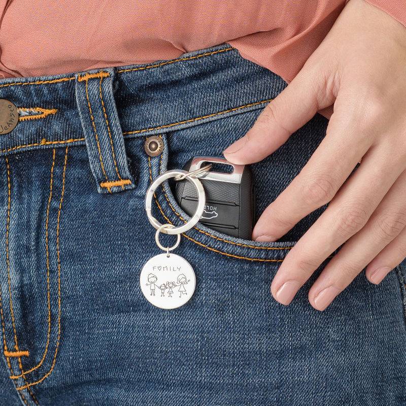 Personalized Disc Keychain with Kids Drawings-4 Personalized Disc Keychain with Kids Drawings-4 product photo