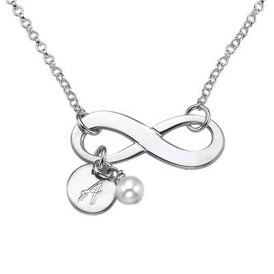 Personalized Infinity Necklace in Sterling Silver-1 product photo