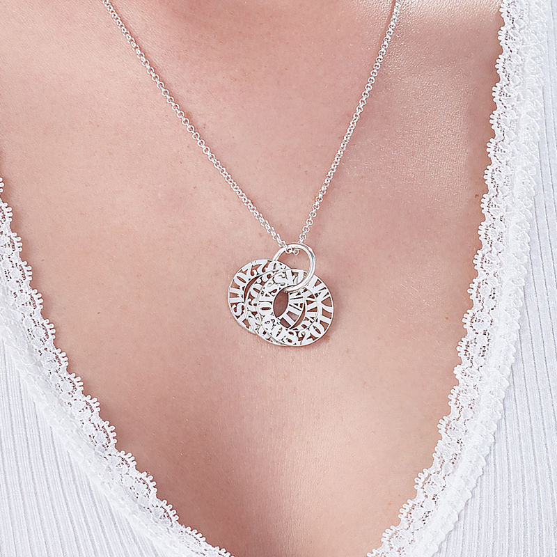 Personalized Mother Necklace in Sterling Silver-3 product photo