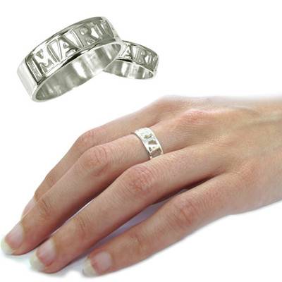 Personalized Name Ring in Sterling Silver-2 product photo