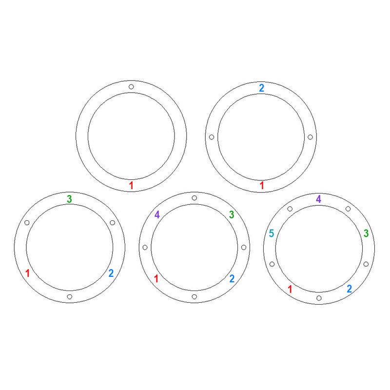 Personalized Ring Family Necklace with Diamonds in Gold Plating-5 product photo