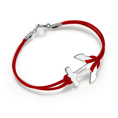 Personalized Silver Anchor Bracelet-1 product photo