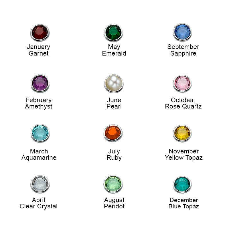 Personalized Two Names and Birthstone Earrings-3 product photo