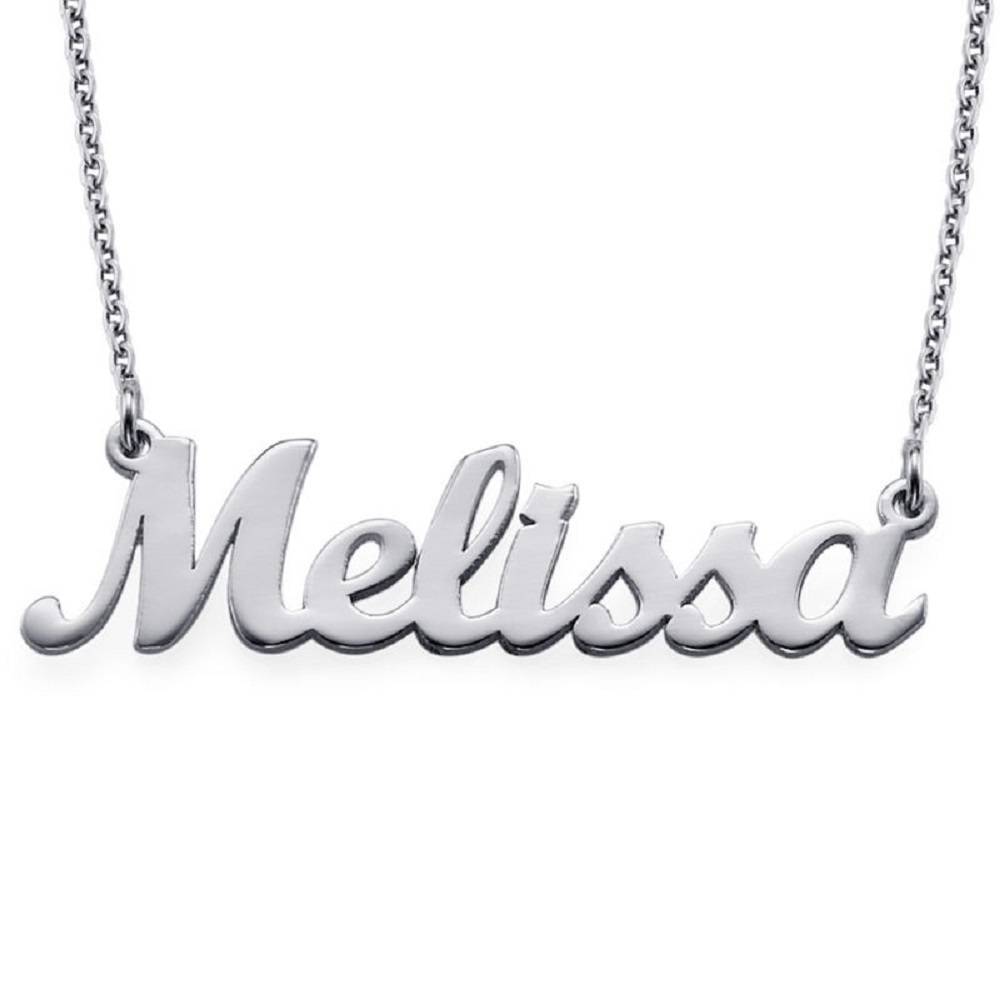 Silver Script Name Necklace AI-1 product photo