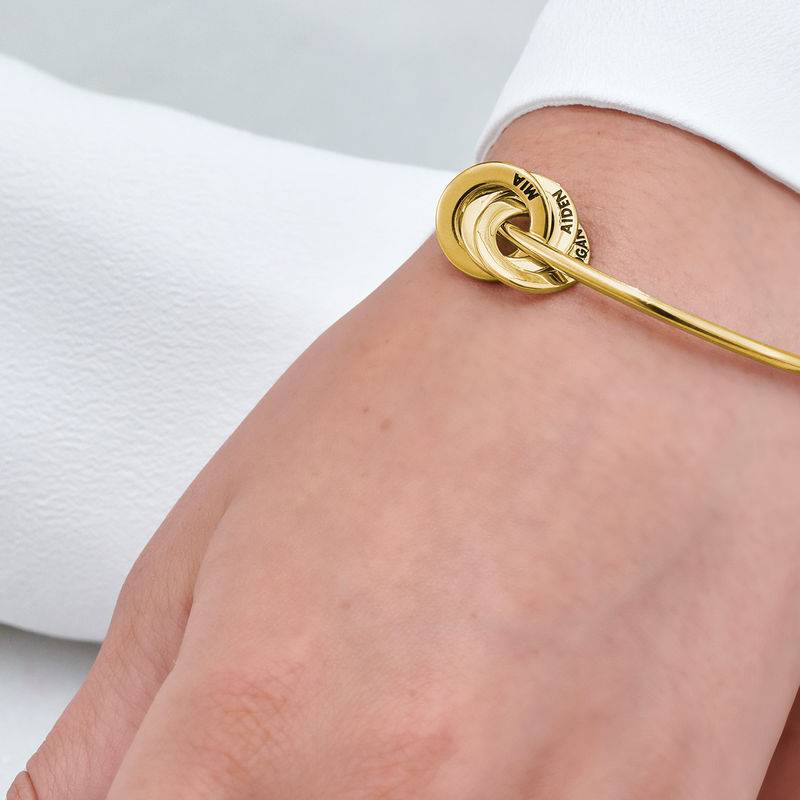 Russian Ring Bangle Bracelet in Gold Vermeil-5 product photo