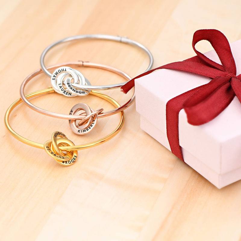 Russian Ring Bangle Bracelet in Rose Gold Plating-2 product photo