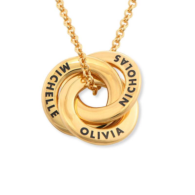 Russian Ring Necklace in Gold Plating - Mini Design-1 product photo