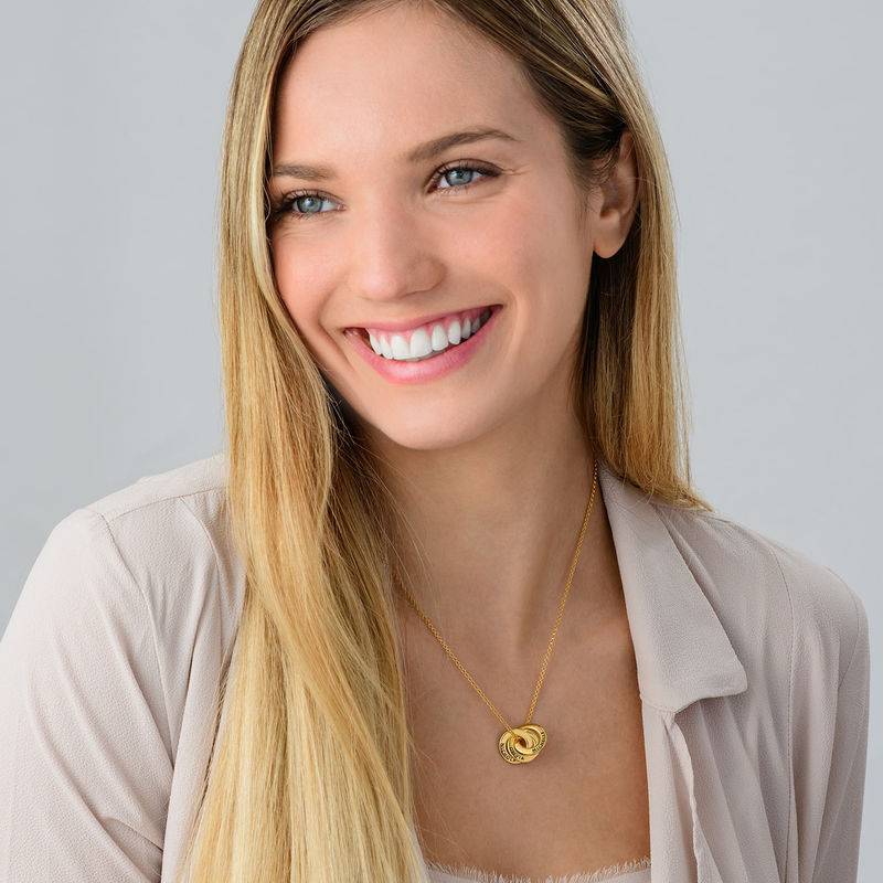 Russian Ring Necklace in Gold Plating - Mini Design-2 product photo