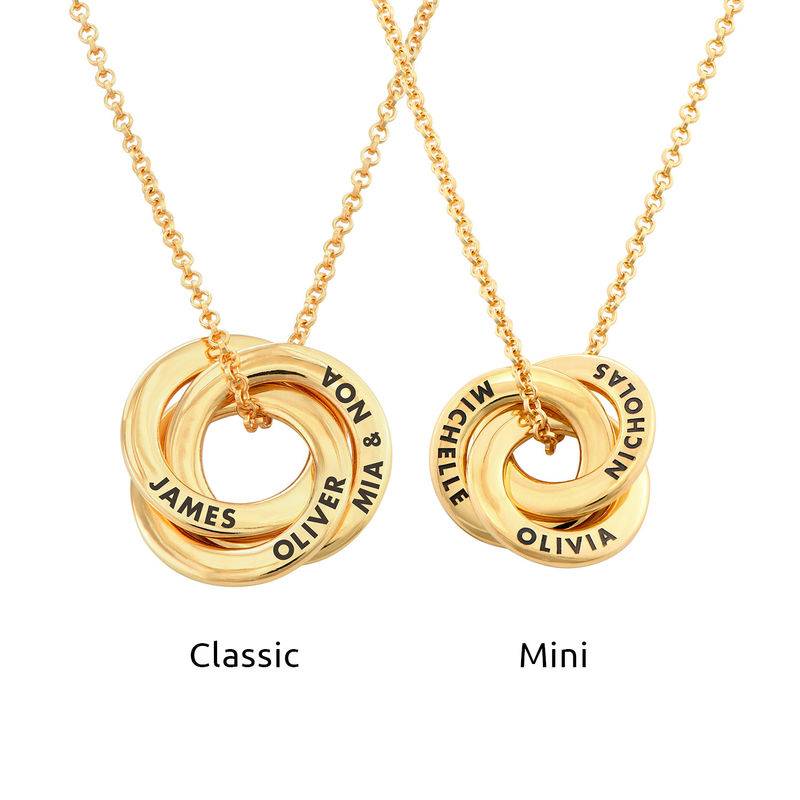 Russian Ring Necklace in Gold Plating - Mini Design-4 product photo