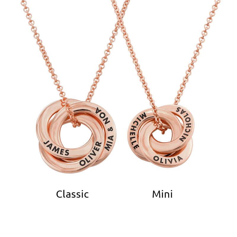 Russian Ring Necklace in Rose Gold Plating - Mini Design-4 product photo