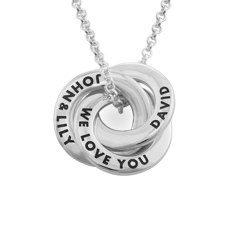 Russian Ring Necklace in Silver - Mini Design-1 product photo