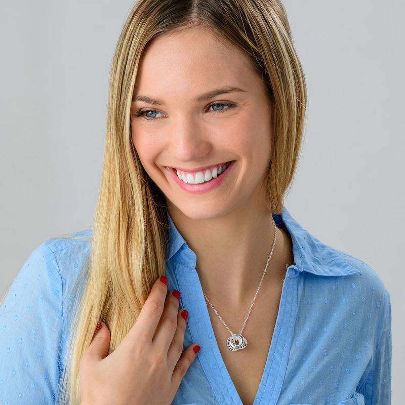 Russian Ring Necklace in Silver - Mini Design-2 product photo