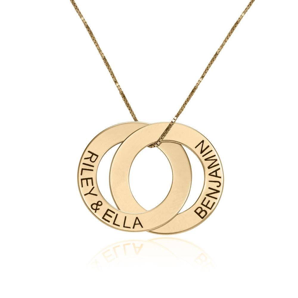 Russian Ring Necklace with 2 Rings in 10K Yellow Gold-1 product photo
