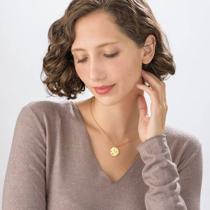 Sagittarius Constellation Necklace with Diamonds in Gold Plating-2 product photo