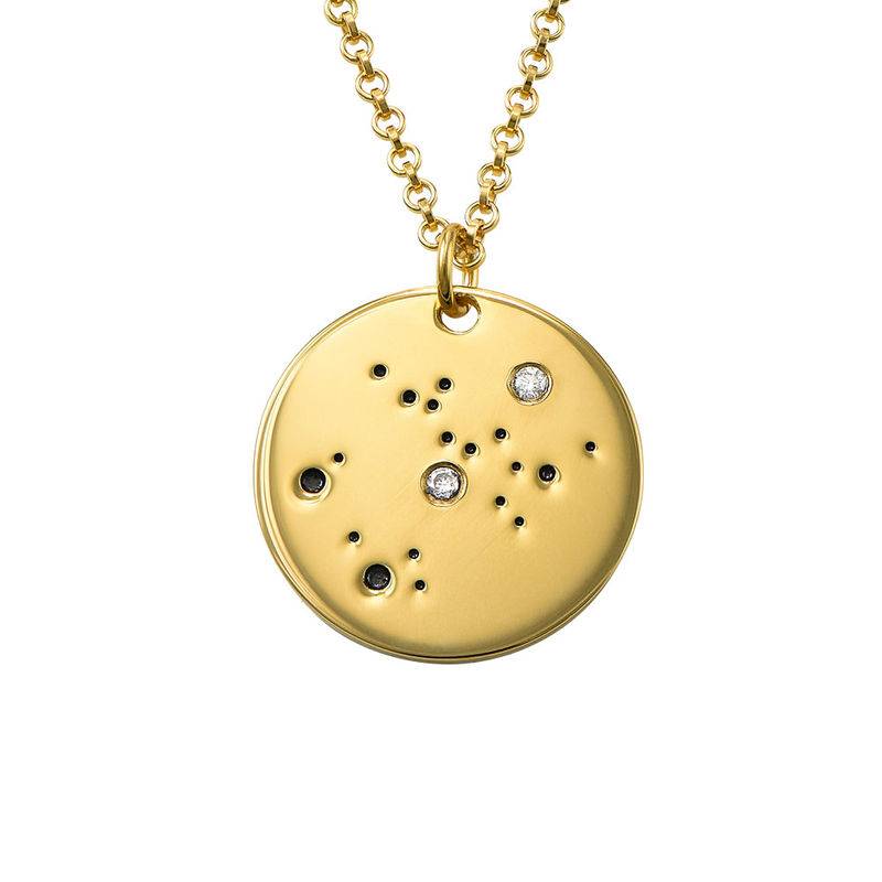 Sagittarius Constellation Necklace with Diamonds in Gold Plating-1 product photo