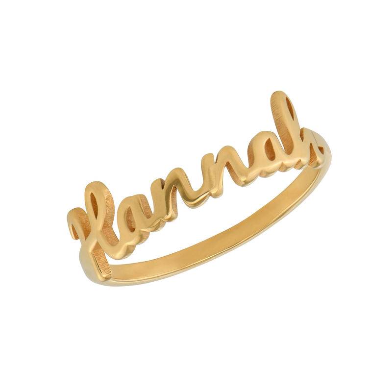 Script Name Ring in Gold Plating-1 product photo