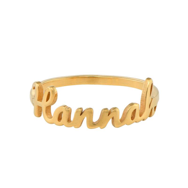 Script Name Ring in Gold Plating-2 product photo