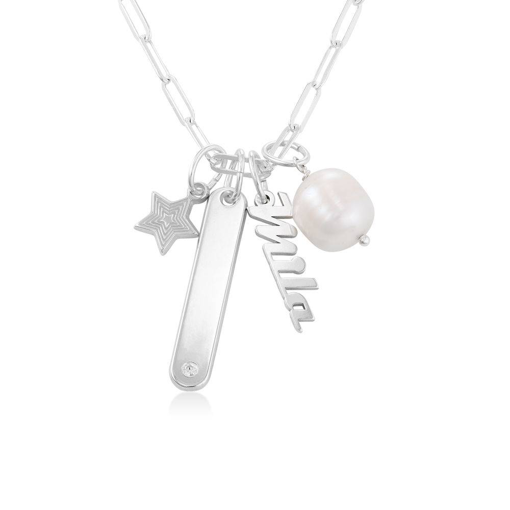 Siena Chain Bar Necklace in Sterling Silver-1 product photo