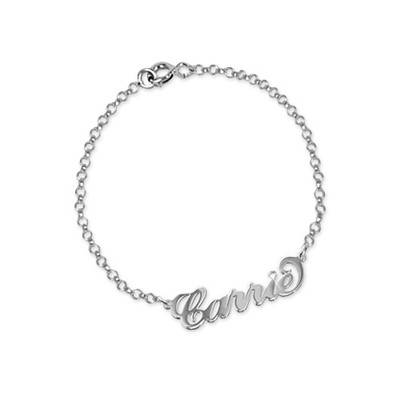 Silver and Crystal Name Jewelry - Bracelet / Anklet-1 product photo