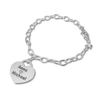 Silver Charm Heart Bracelet-1 product photo