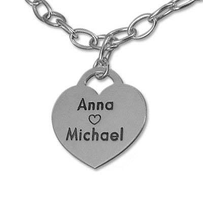 Silver Charm Heart Bracelet-2 product photo