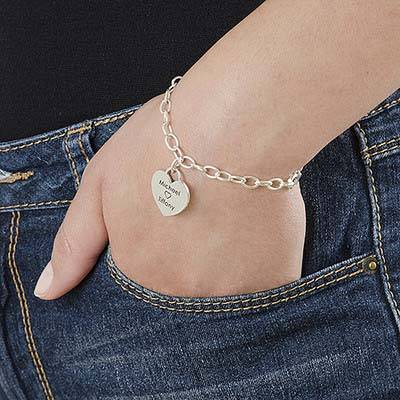 Silver Charm Heart Bracelet-3 product photo