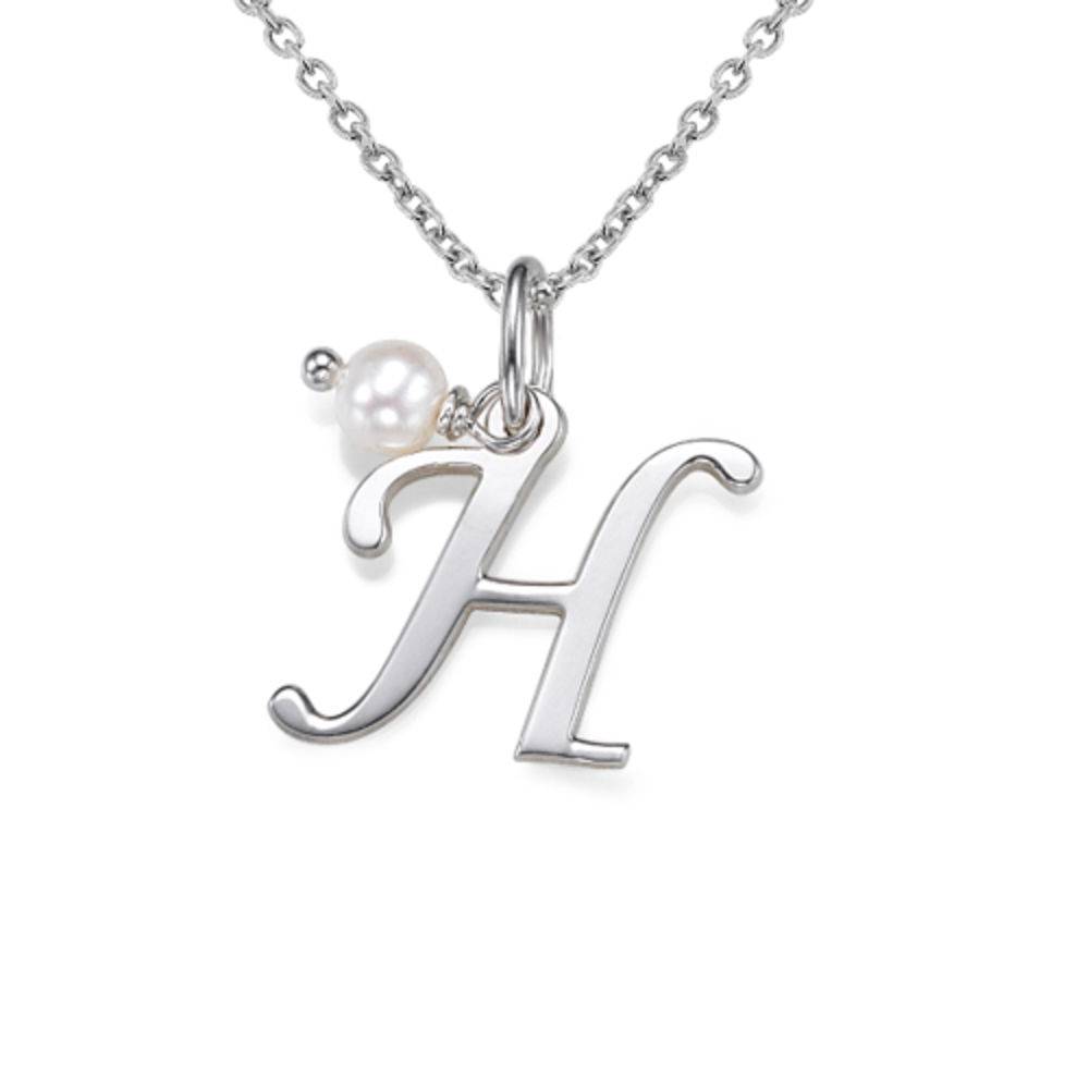 Silver Initial Necklace-1 product photo