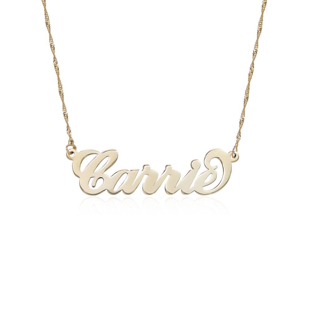 Small 14k Gold Carrie Style Name Necklace-1 product photo