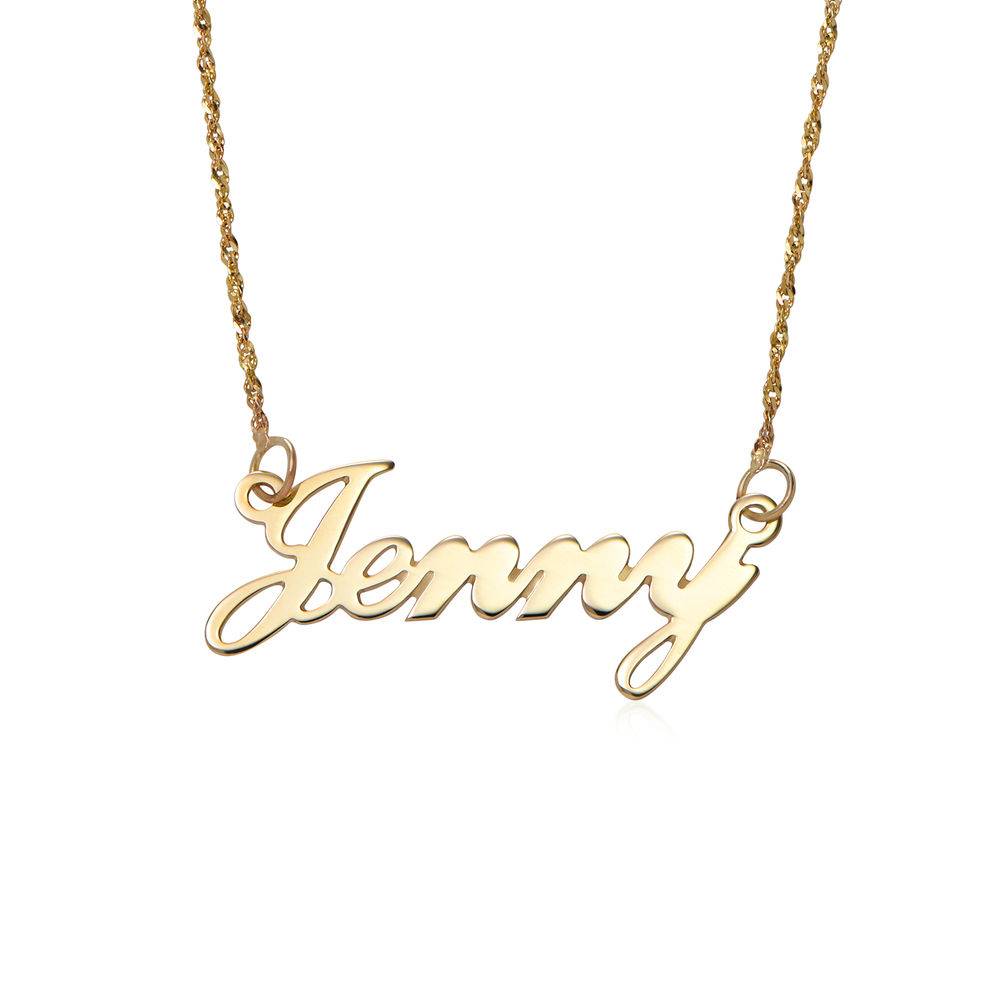 Small 14k Gold Classic Name Necklace-1 product photo