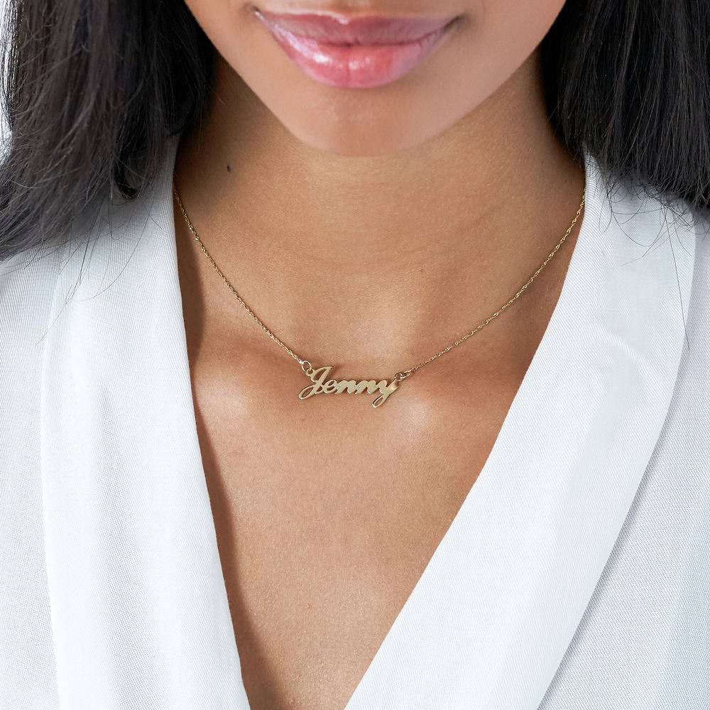 Small 14k Gold Classic Name Necklace-2 product photo