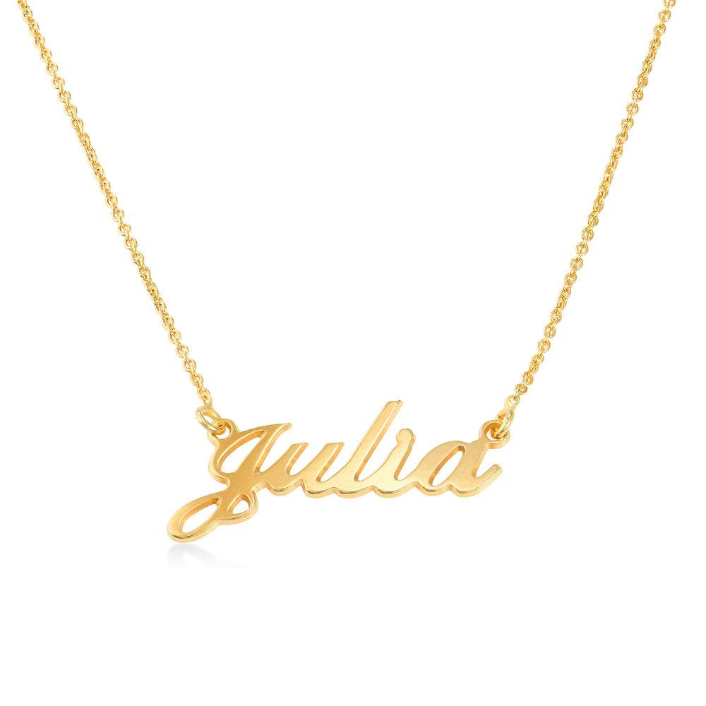 Small Classic Name Necklace in 18k Gold Plated Sterling Silver - Julia-1 product photo