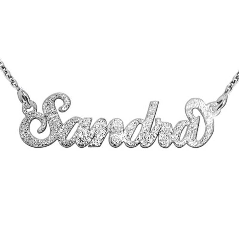 Sparkling Diamond-Cut Carrie Personalized Necklace-2 product photo