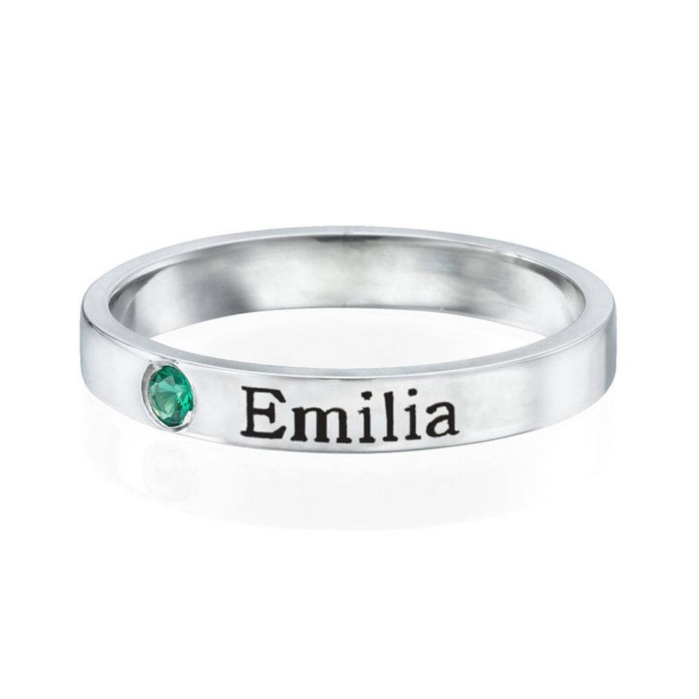 Stackable Birthstone Name Ring-2 Stackable Birthstone Name Ring-2 product photo