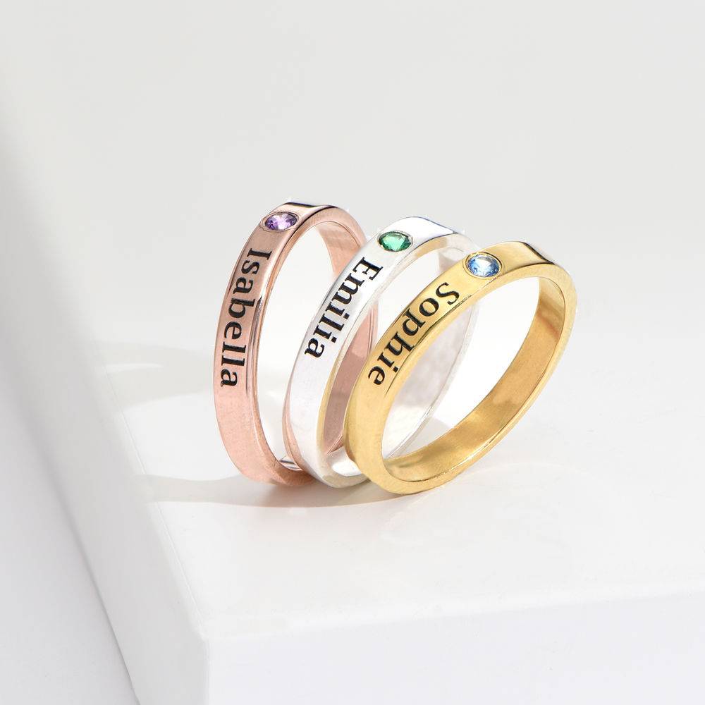 Stackable Birthstone Name Ring-5 Stackable Birthstone Name Ring-5 product photo