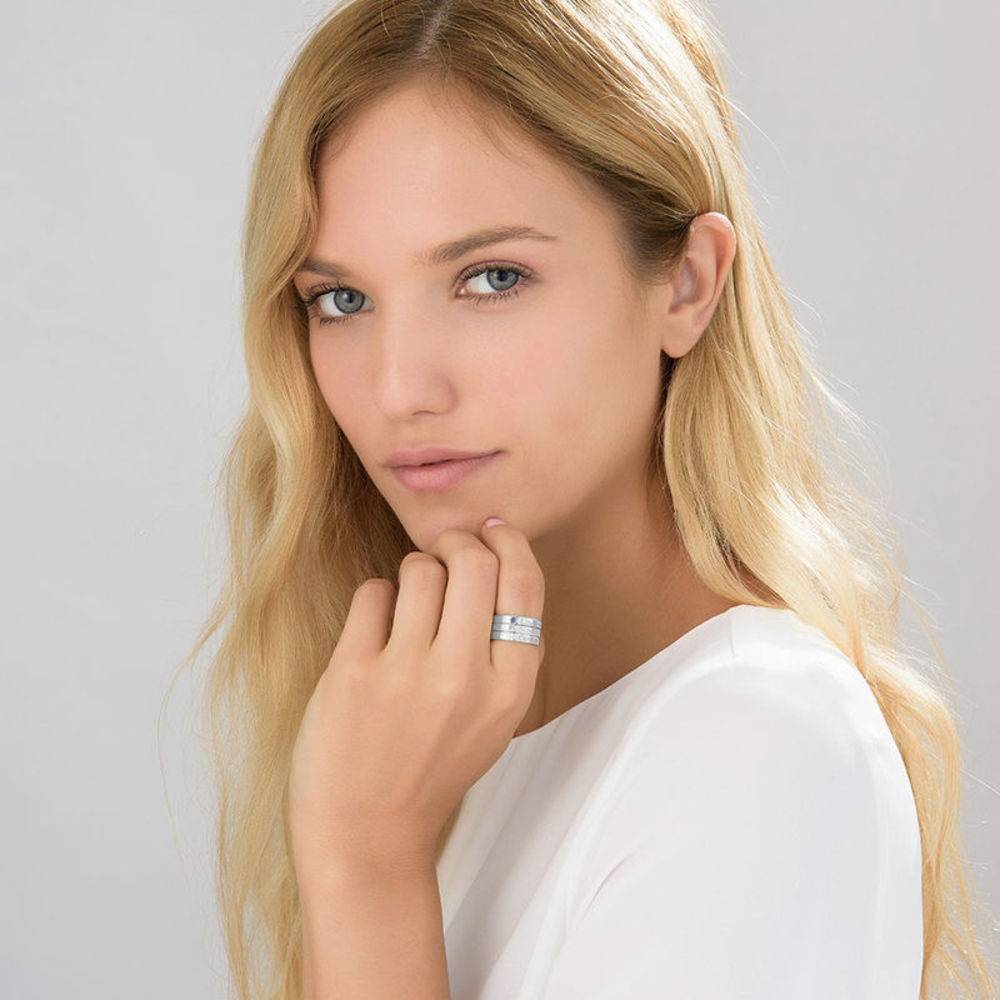 Stackable Birthstone Name Ring-6 Stackable Birthstone Name Ring-6 product photo