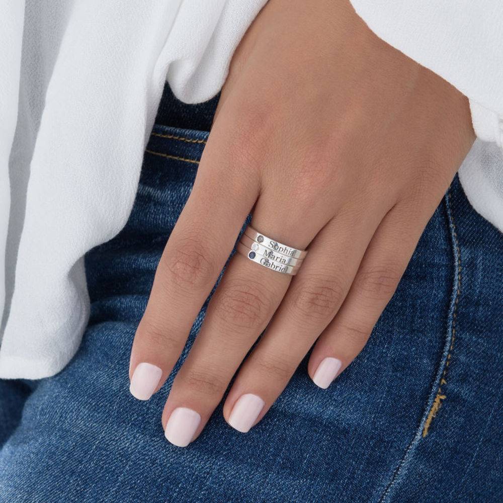 Stackable Birthstone Name Ring-7 Stackable Birthstone Name Ring-7 product photo